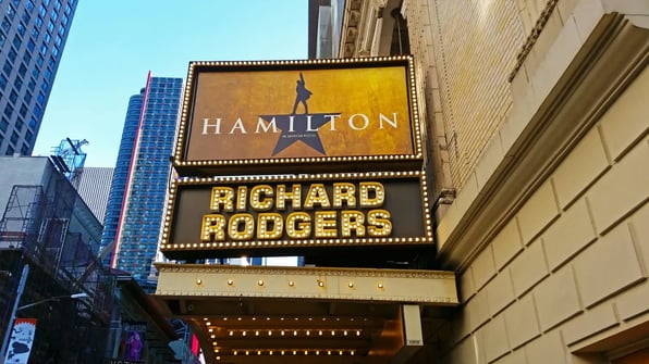 Hamilton at the Richard Rogers Theater - Image by Joseph M. Arseneau